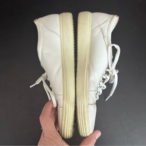 Ecco Womens Soft 7 Sneakers Shoes Cap Toe White Leather Lace Up Size 8 - Picture 7 of 10